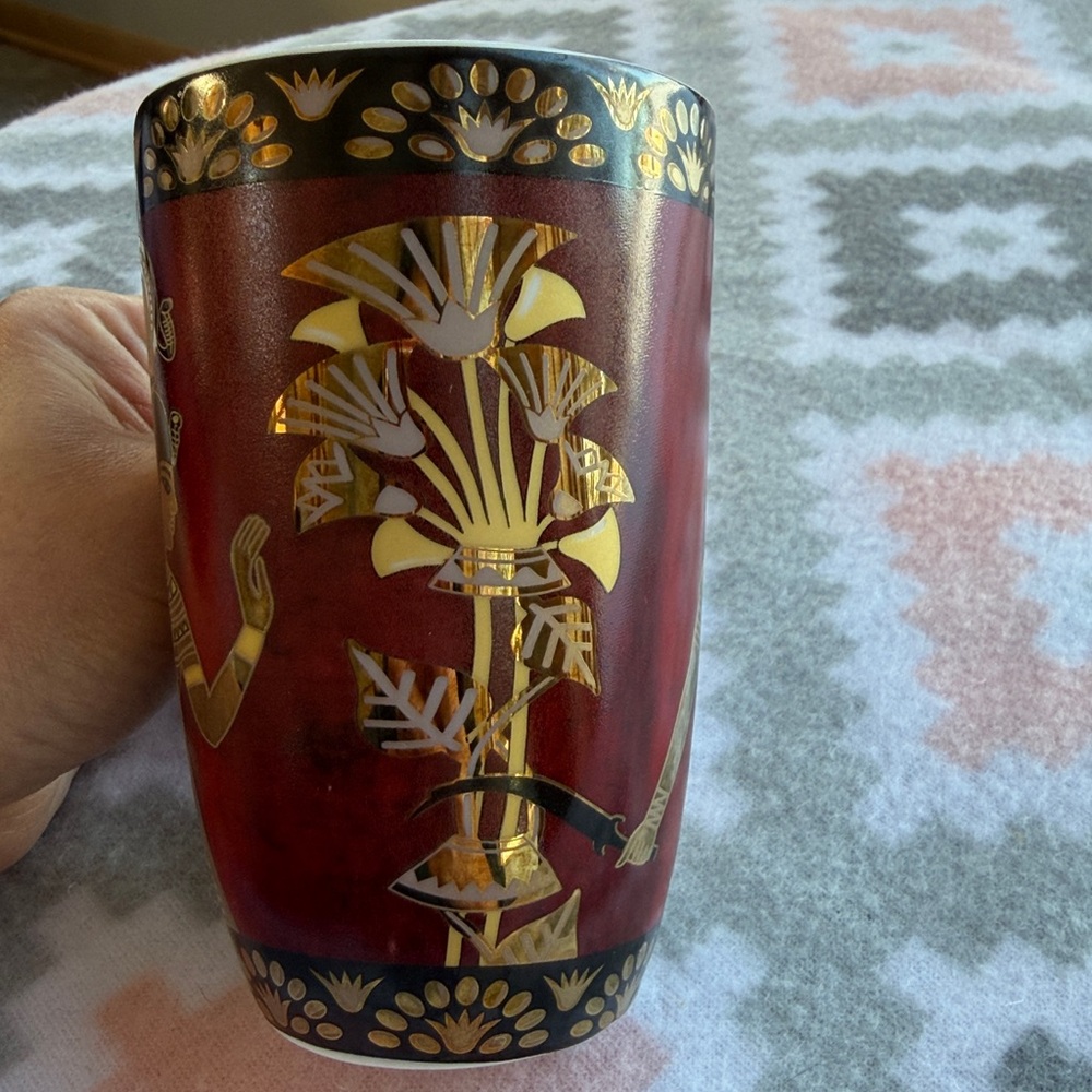 Made in Egypt Egyptian Themed Red and Gold mug 8oz capacity - Picture 2 of 9